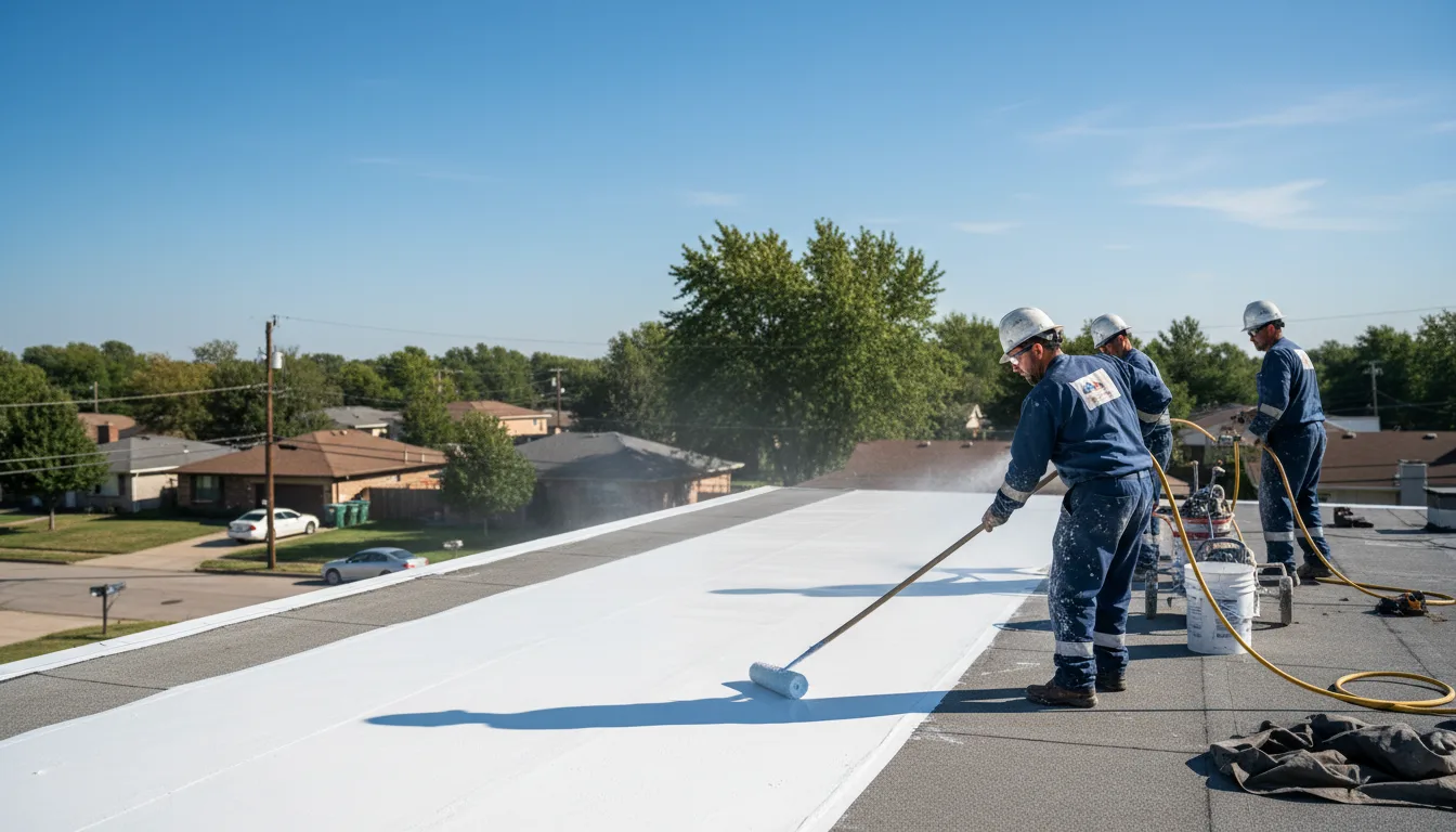 Commercial roof coating in Clayton, IL near me